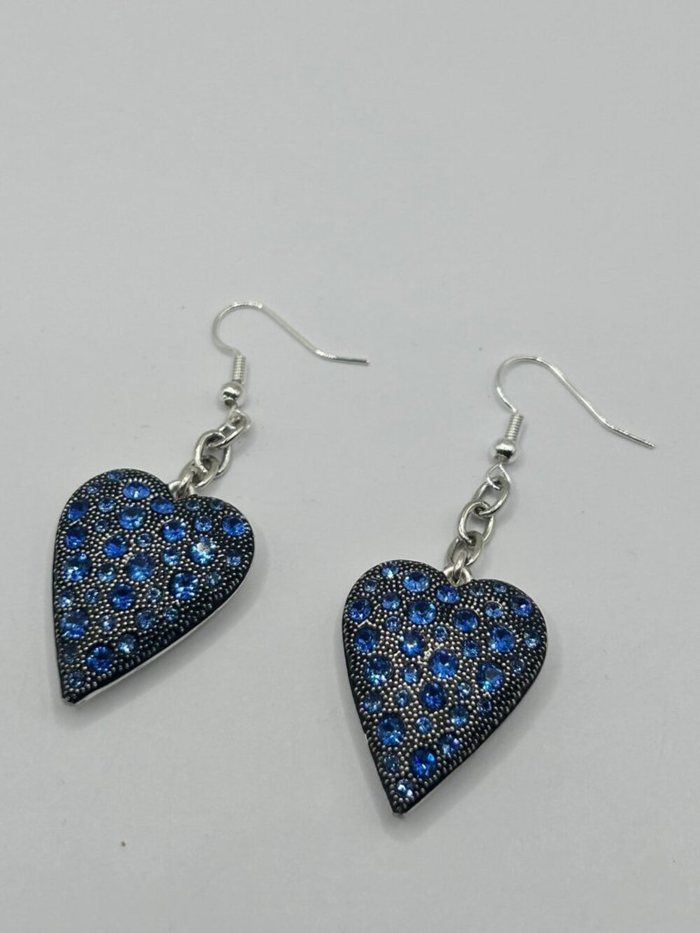 Brighton Glisten Blue heart french wire custom earrings NWOT